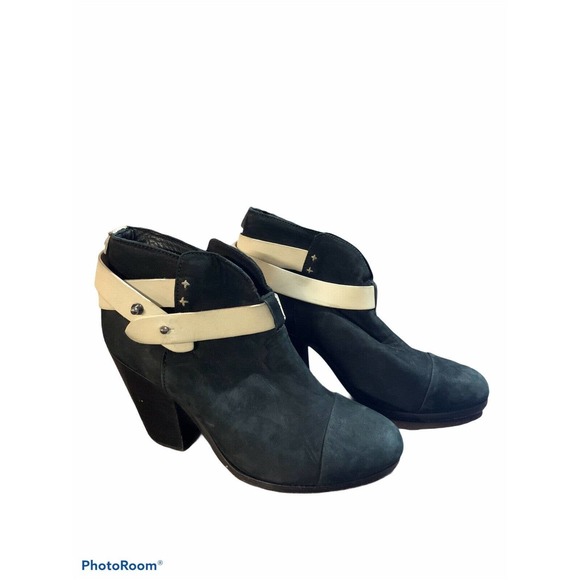 Rag & bone harrow booties black white suade 36 (5) - Picture 2 of 7
